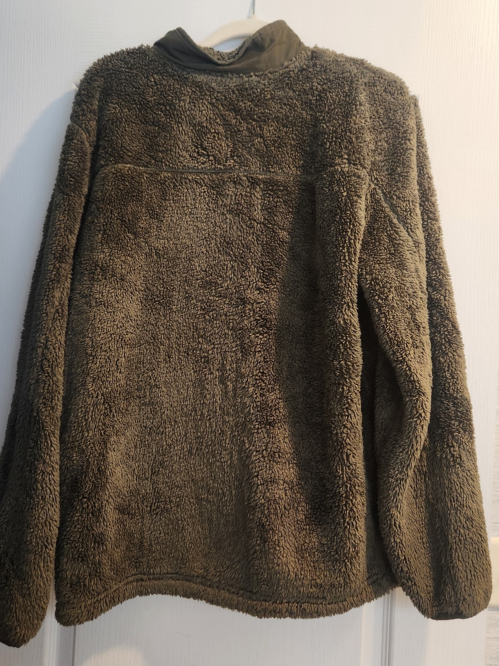 George Men's Olive Brown Sherpa Full-Zip Jacket XL Euc - Picture 4 of 4